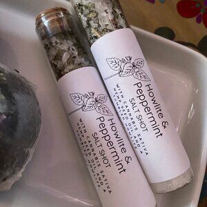 [Rage Gems] Bath Salt Shots with Gemstones -- Howlite & Peppermint